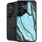Aqua Blue Marble Ink Galaxy S24 Kickstand Case